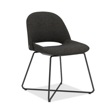 Jola | Fabric Guest Chair with Black Metal Base - Set of 2