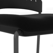 Load image into Gallery viewer, Aero Collection Armless Guest or Side Chair with Black Fabric Seat and Titanium Frame
