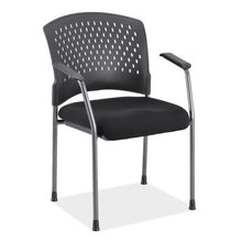 Load image into Gallery viewer, Aero | Guest or Side Chair with Arms, Black Fabric Seat and Titanium Frame
