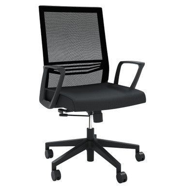 Oslo | Mid-Back Mesh Conference Chair with Fixed Arms