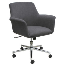 Load image into Gallery viewer, Bolster Collection Mid Back Swivel Chair with 5 Star Chrome Base
