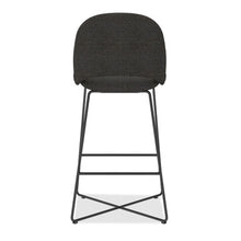 Load image into Gallery viewer, Jola | Bar Height Fabric Stool with Black Metal Base - Set of 2
