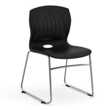 Load image into Gallery viewer, Slash Collection Armless Sled Base Stack Chair with Chrome Frame
