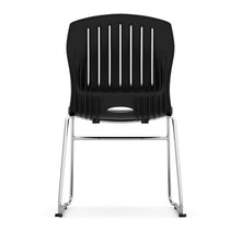 Load image into Gallery viewer, Slash Collection Armless Sled Base Stack Chair with Chrome Frame
