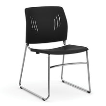 Load image into Gallery viewer, Stacked Seating Armless Stackable Side Chair with Chrome Frame
